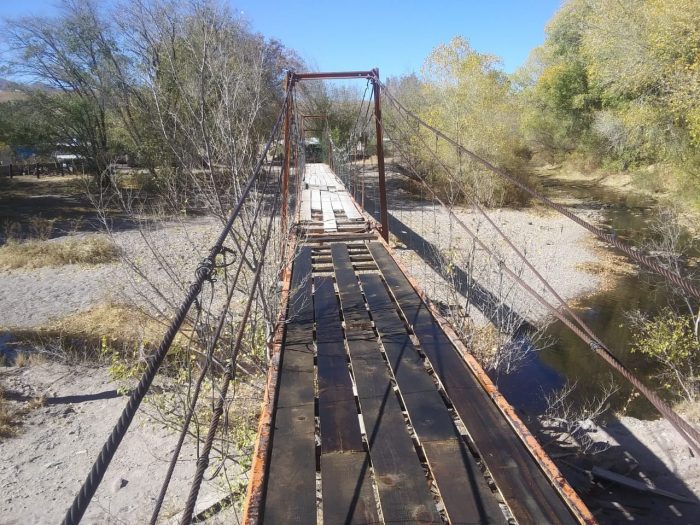 Restauración de puente colgante en Colonia Juárez - La Noticia Digital